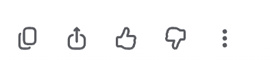 Thumbs up and thumbs down buttons under an AI answer